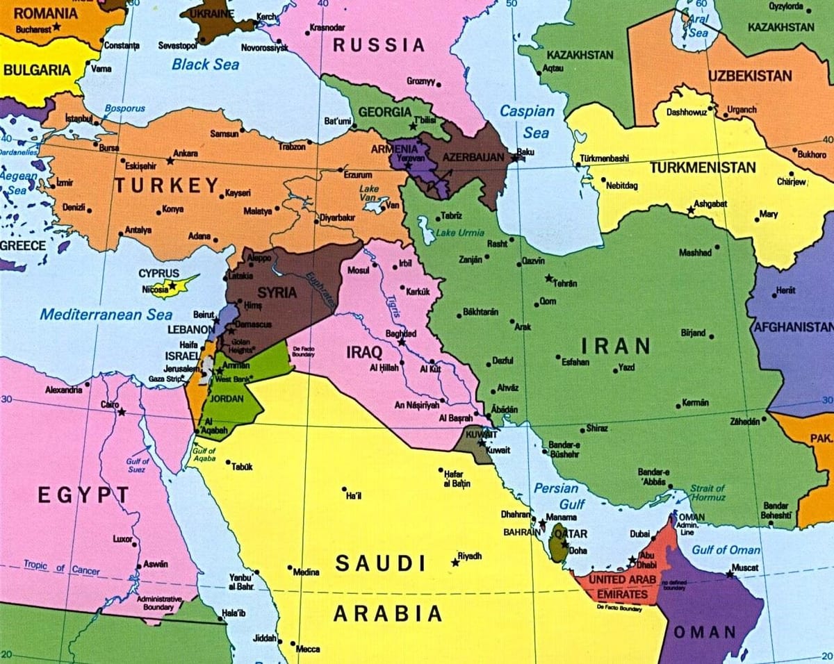 지도 키프로스 middle east