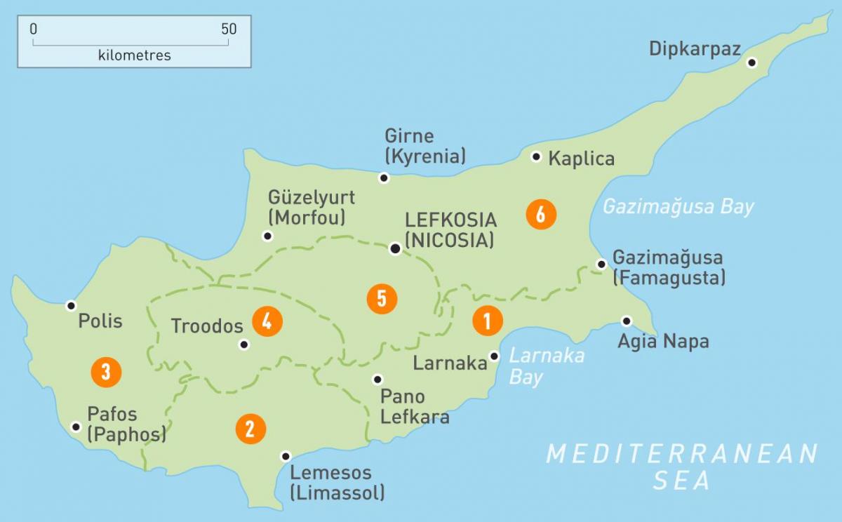 지도 키프로스의 국가