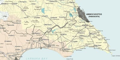 지도 ayia napa Cyprus
