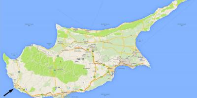 지도 키프로스의를 보여주는 공항들
