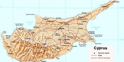 키프로스로 온라인 도로 지도